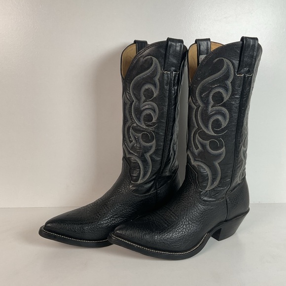 Vintage Nocona Bullhide Cowboy BootsUSA MadeBlackMen’s 8.5 D